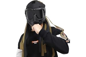 ZLANGSPORTS Paintball Mask Anti Fog, Airsoft Mask Full Face Adjustable Protection Gear, Tactical Mask for Men Motorcycle Riding Skiing Face Protection