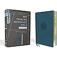 NIV, Thinline Reference Bible (Deep Study at a Portable Size), Large Print, Leathersoft, Teal, Red Letter, Comfort Print
