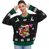 HSCTEK Light Up Women Knitted Christmas Sweater