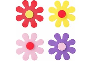SEJGGKQ 4Pcs Antenna Topper,Daisy Decoration Toppers,Cute Ornament,Cartoon Decorations Accessory Foam Cover,Easy Ornaments for Cars Roof Funny Car Automotive Exterior Accessories,for Men Women Vehicles Decor