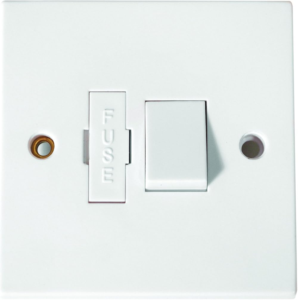 Electrovision White 13A Switched Fused Spur 230V AC 50Hz EN60669