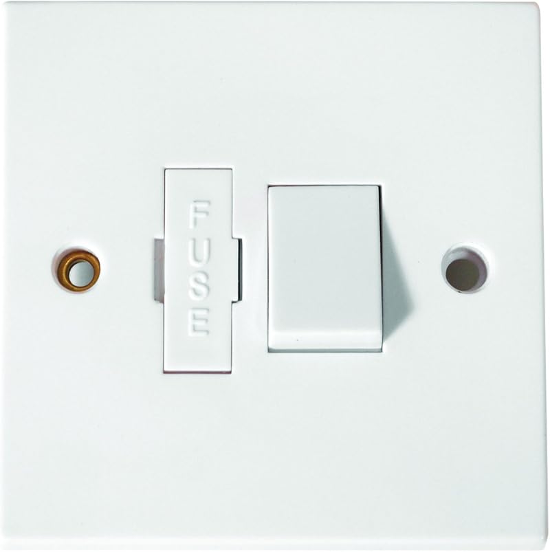 Electrovision White 13A Switched Fused Spur 230V AC 50Hz EN60669