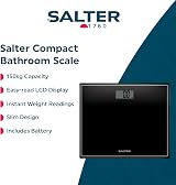 Salter Compact Digital Bathroom Scale 150kg Black LCD Display view 2