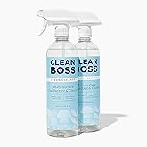 CleanBoss Botanical Disinfectant - 24 oz (Pack of 2) - Multi-Surface Cleaner - Kills 99.9% of Germs + Cold & Flu Viruses - Fresh Thyme Scent - No Rinse on Food Contact Surfaces - Pet Friendly