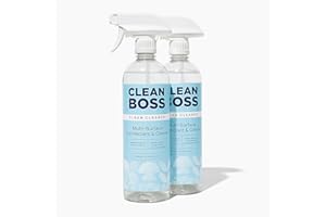 CleanBoss Botanical Disinfectant - 24 oz (Pack of 2) - Multi-Surface Cleaner - Kills 99.9% of Germs + Cold & Flu Viruses - Fresh Thyme Scent - No Rinse on Food Contact Surfaces - Pet Friendly
