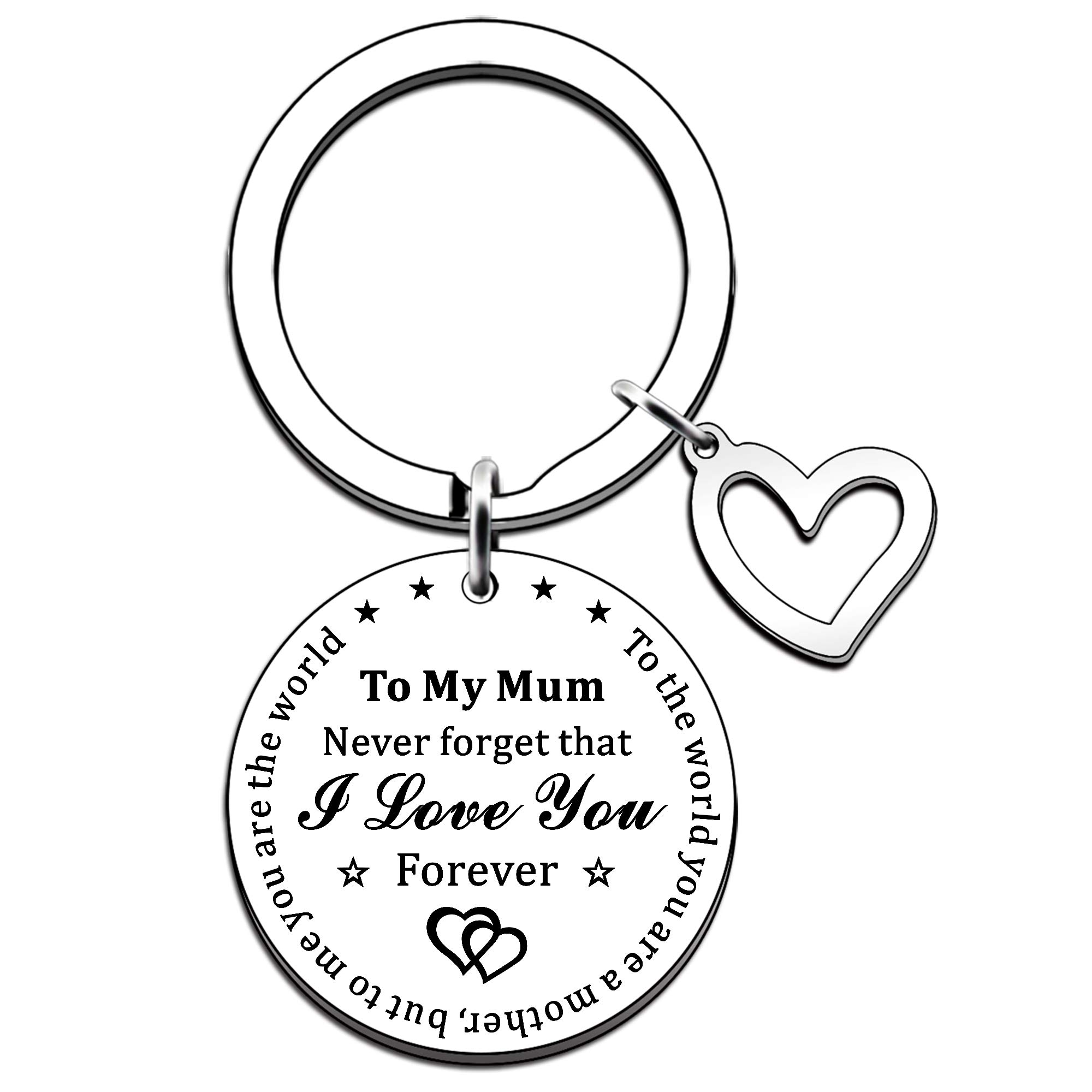 JMIMO Mum Keyring Mum Gifts from Daughter Son - Never Forget That I Love You Forever