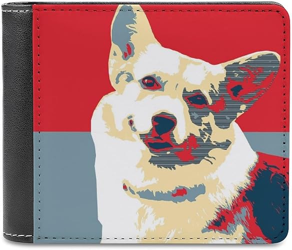 Amazon コーギー Painting 財布 メンズ 二つ折り レディース 高級 ウォレット 新型 オシャレ Puレザー 上質折り畳み財布 コスパ最高 大容量 カード6枚 小銭入 男性 21年新設計 クラシックレトロな雰囲気black コーギー Painting1one Size 財布