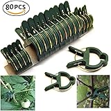 Garden Plant Support Plant Staking Clips for Vines Flower Clips for Gardening Supporting Stems,Vines,Stalks Flower Beds to Grow Upright (80PCS)