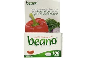 Beano Extra Strength Gas Prevention and Digestion Support Tablets, Helps Prevent Bloating and Discomfort, 100 Tablets
