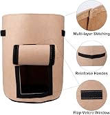 Anwenk 10 Gallon Potato Grow Bags 4Pack with Flap Window & Handles view 5