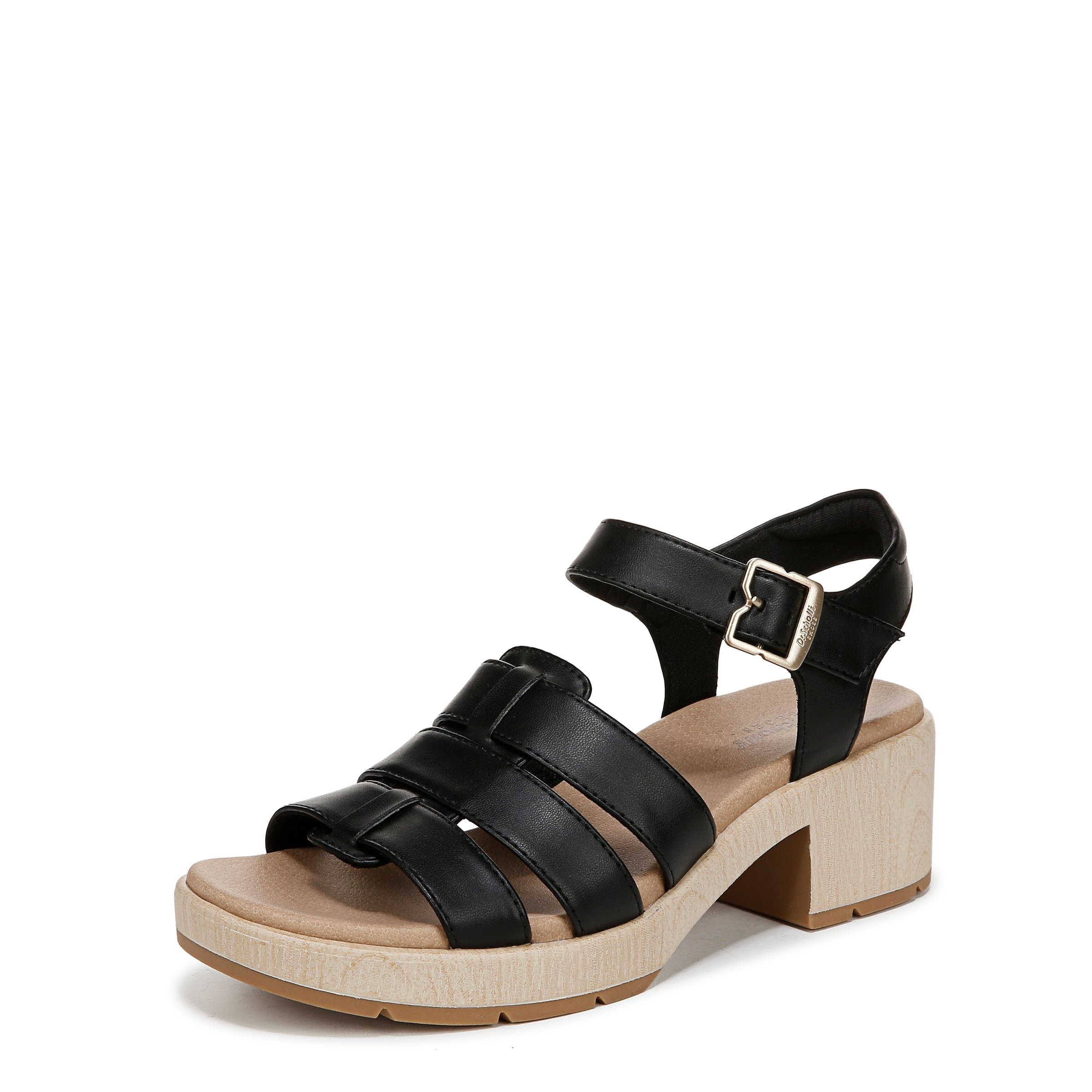 Photo 1 of Dr. Scholl's Womens Oh Kay Fisherman Sandal Black Smooth 8.5 M