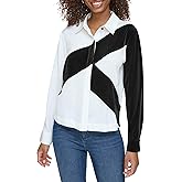 KARL LAGERFELD Paris Women's Sportswear TOP,White/Black,Small