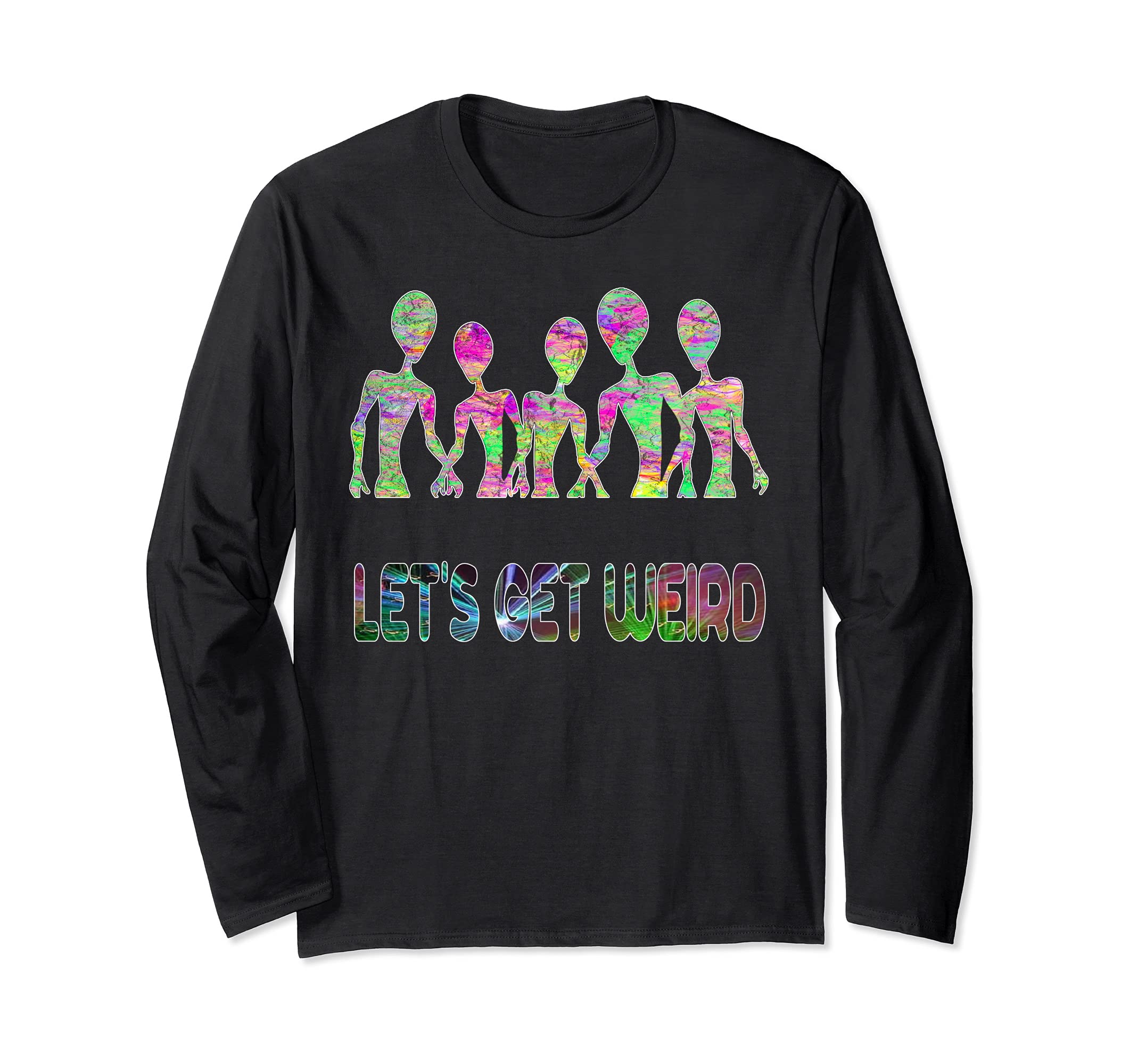 Psychedelic Rave EDM Trippy Techno Psytrance Festival Party Long Sleeve T-Shirt