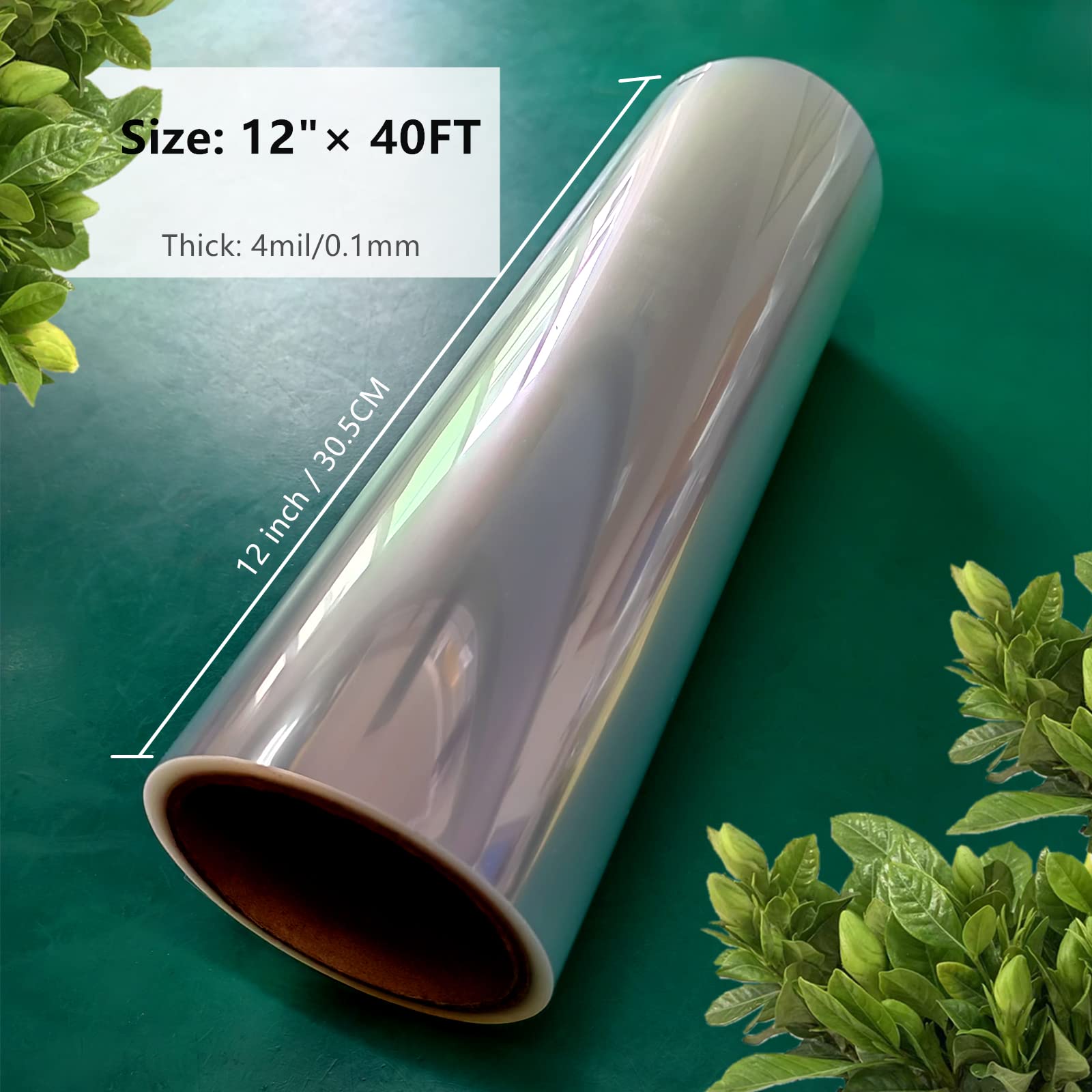 BANLTRE 4 mil 12inchs x 40ft Rolls Transparency Blank Template Material Acetate,Clear Sheet Mylar Stencils for Cutting Paper