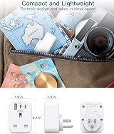 Addtam UK to US Plug Adapter 4 in 1 with 1 USB & 2 USB-C Ports Type B view 4