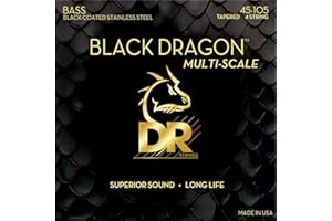 DR Strings DBSMB-45 4 Strings, Base Strings, Black Dragon, Multi-Scale