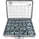 Metric Class 10.9 Hex Cap Screws Bolts, Nuts, &amp; Washers Assortment Kit - 575 Pieces!