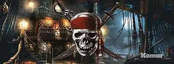 Amazon 壁壁画 フォト壁紙子供ブラックパール6 7 X2 5 パイレーツ オブ カリビアン ジョニー デップas Jack Sparrow 壁装用具