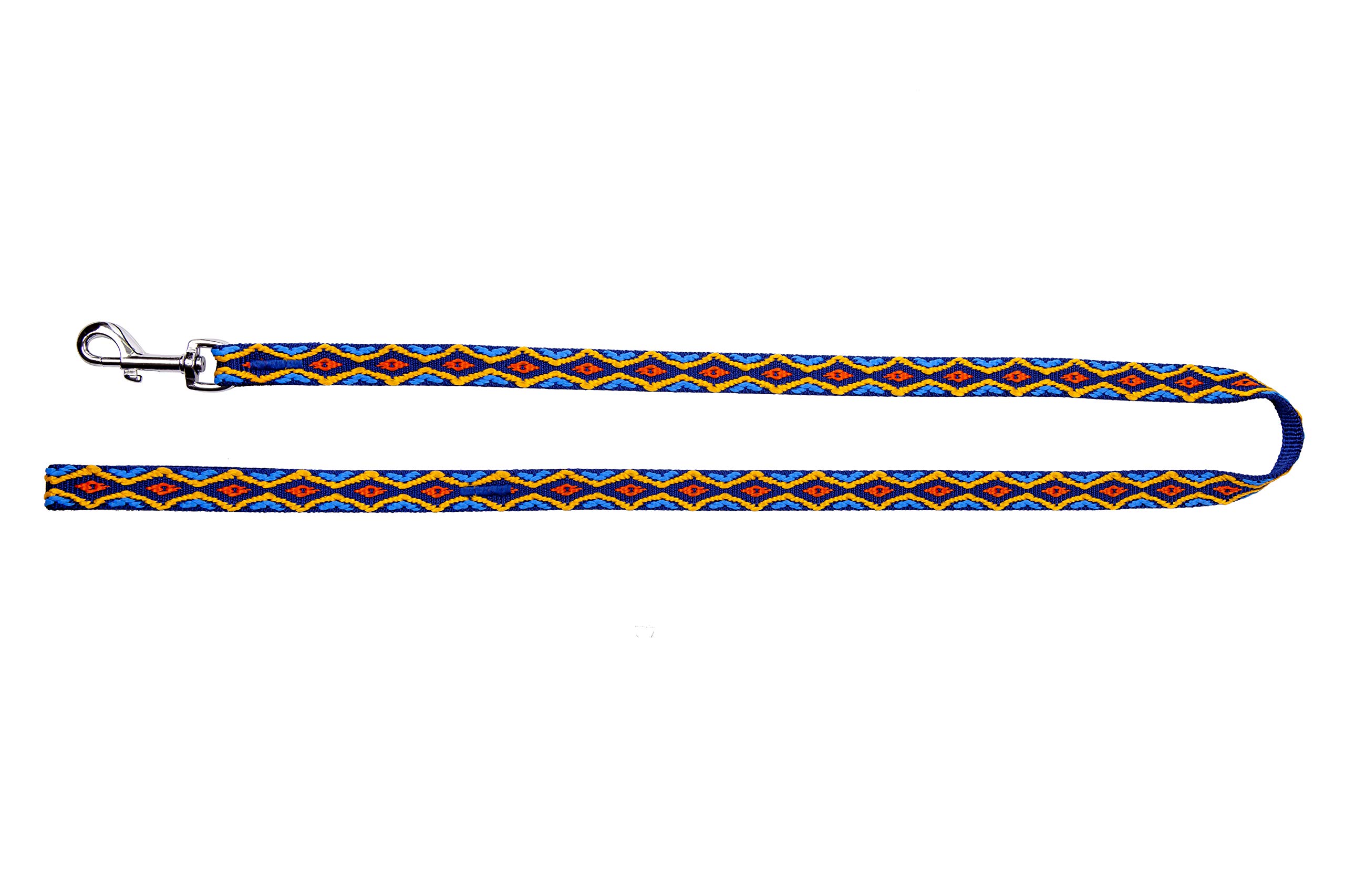 Dingo Winnetou Dog Leash Handmade in Indian Style Howgh! Blue 13556
