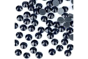 MEIBITE 4320Pcs SS10 Navy Blue Hotfix Rhinestones Crystal Glass Gems for Clothes Fabric Shirts Crafts Sparkly Decoration Flat Back Round (2.8MM Bulk)