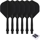 CyeeLife 6 Packs Integrated Dart Flights and Shafts One Piece Accessory Black view 1