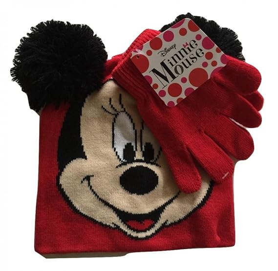 minnie mouse pom pom hat