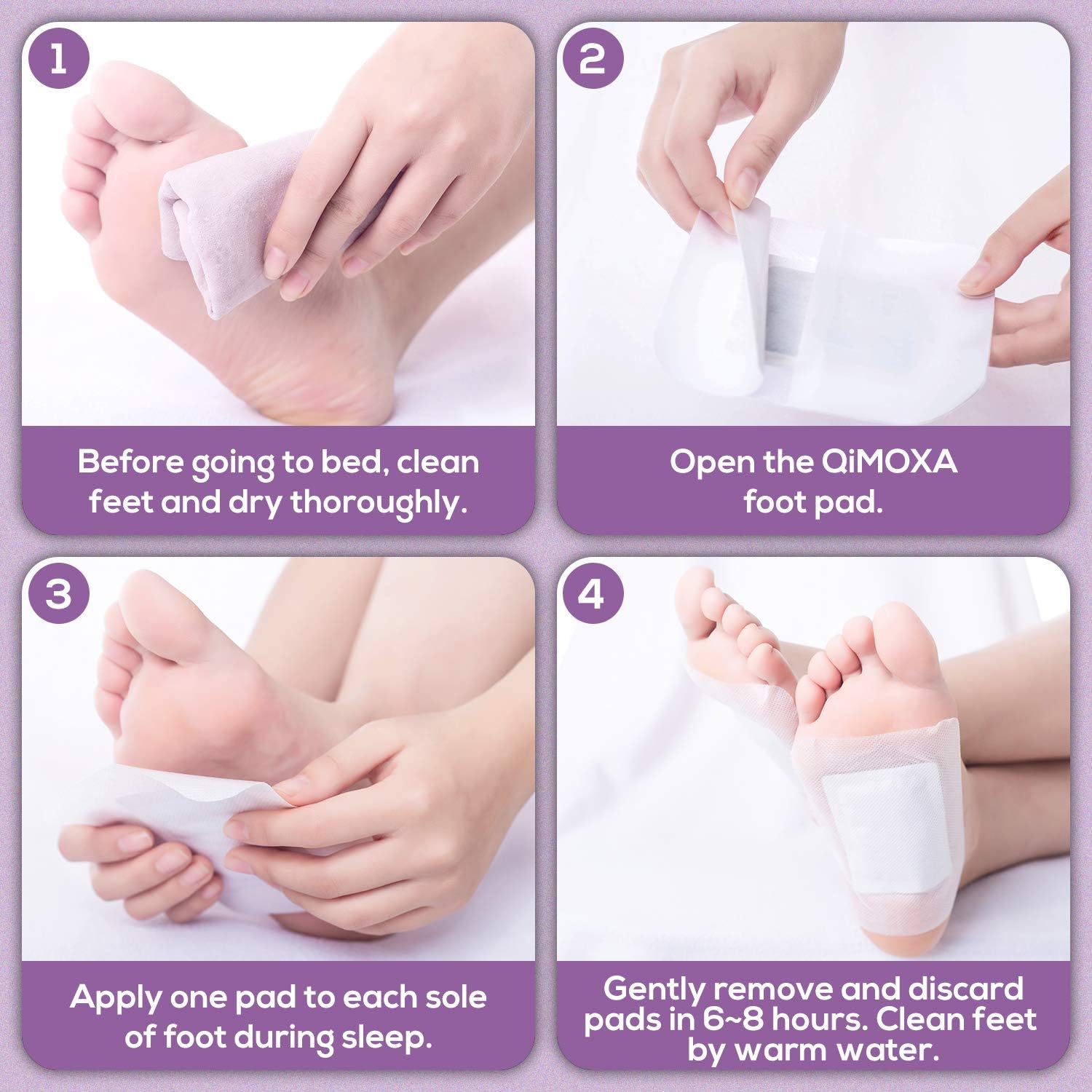 Qimoxa Detox Foot Pads-Unique Foot Pad to Improve Vital Energy-Free 50 Page Copyright Ebook of Our Detox Patch and More Ebooks for Chinese Healing Art-Take Care You From Feet to Body: Health & Personal Care