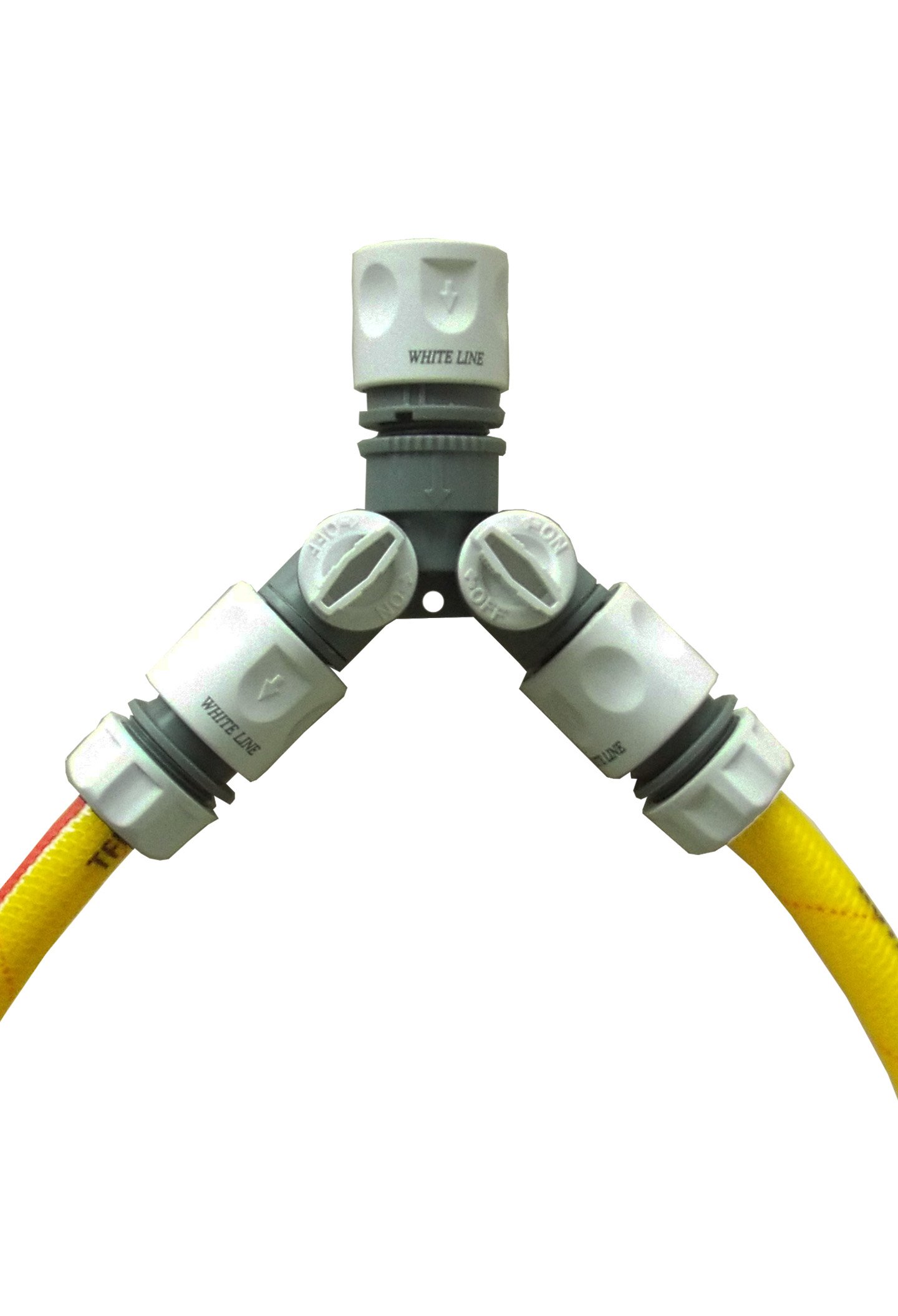 Garden tap Two Way Splitter for Garden Hose/Irrigation System with Matching connectors Allows Two INDEPENDANT OUTLETS from ONE TAP