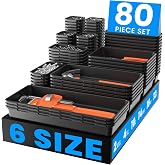 A-LuGei 【𝗙𝗶𝘁𝘀𝟭𝟬𝟬+ 𝗧𝗼𝗼𝗹𝘀】 Tool Box Organizer Garage Organization | 【𝟴𝟬𝗣cs-𝟲𝙎𝙄𝙕𝙀】 Garage Organization and Storage Tray Divider Set, Desk Drawer Organizer, Toolbox for Rolling Tool Chest