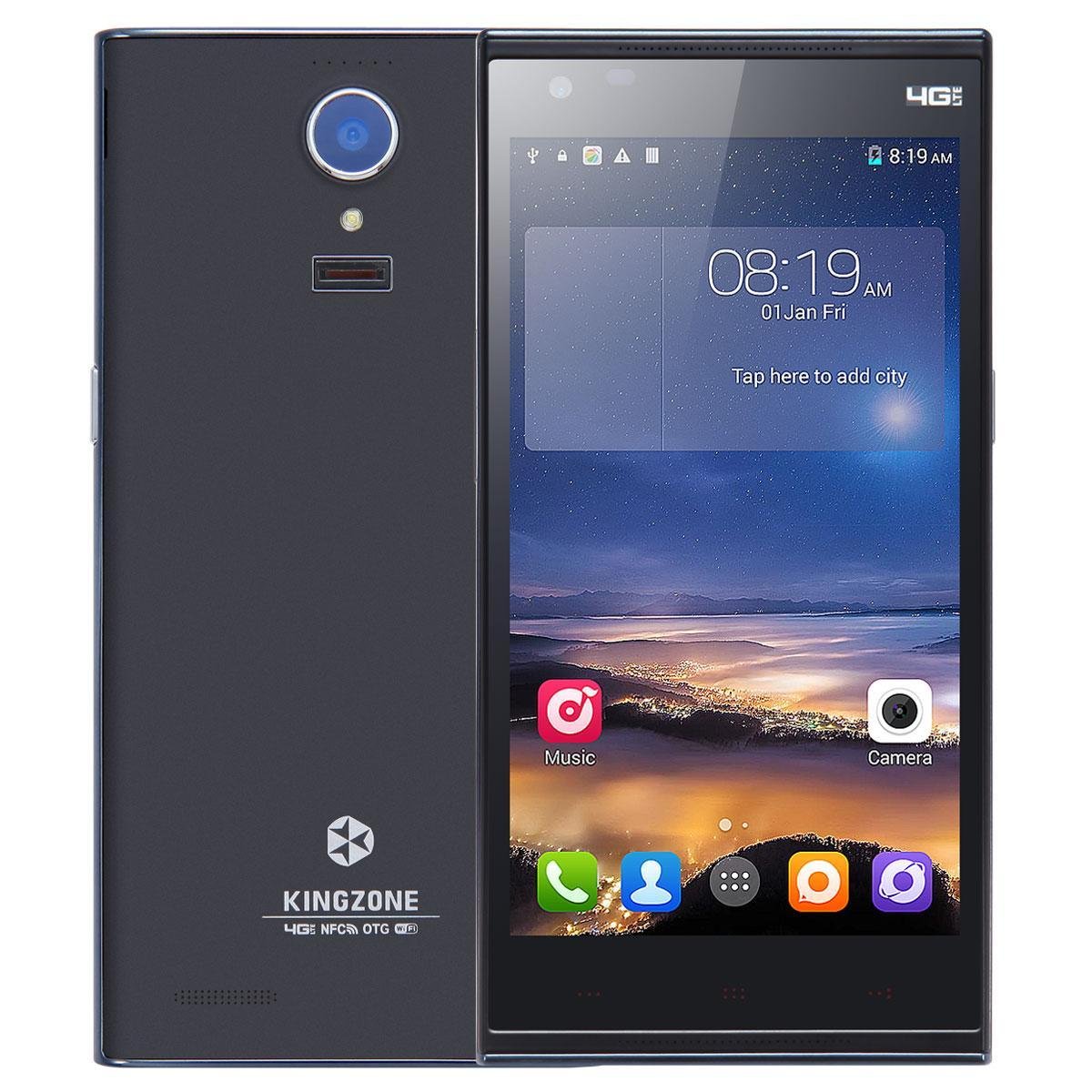 KINGZONE N3 PLUS 5.0" JDI HD MTK6732 64-bit Android 4.4 4G LTE Phone 13MP CAM 2GB RAM 16GB ROM (Black)