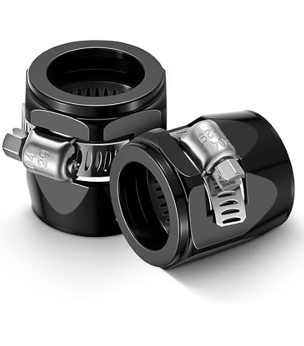 5-10 PCS AN Hose Finisher Clamp Set - 4/6/8/10/12AN Size Hex Fitting For Fuel, Oil, Coolant 9 thumbnail image