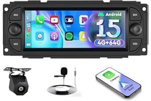 Inefala [4+64GB] Car Radio for Dodge Ram(2002-2006), Jeep Wrangler 2003-2006, Jeep Liberty 2002-2007, Jeep Grand Cherokee(199