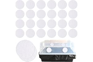 RONJEA 24Pcs 2.5" Monotub Adhesive Filter Disks, Polyfil Monotub Filter Fits Myco 28QT/44QT/66QT & DIY Monotub, Mushroom Growing Supplies