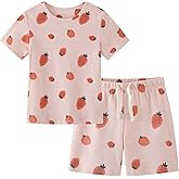 Owlivia 100% Organic Cotton Baby Short Sleeve Pajama Sets, Toddler Boy Girl 2-Piece Sleepwear