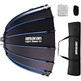 Amaran Light Dome 90 Bowens Mount Modifier,Size 90cm(3ft) | Quick-release Design with Grid,Two Difusion and Carrying Bag,for Aputure Amaran,and Other Bowens Mount COB Video Lights