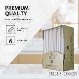 Price's White Tapered Dinner Candles 50 Pack, 7 Hour Burn Time, Unscented view 4