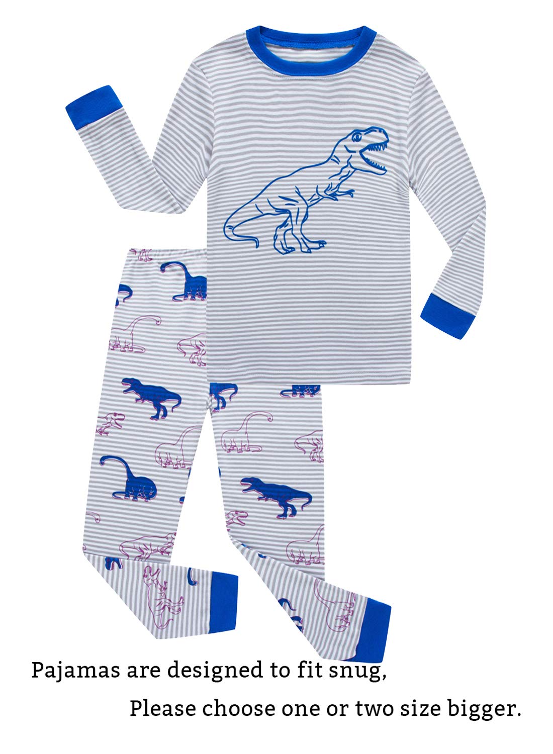 Family Feeling Little Boys SnugFit Pajamas Long Sleeves Sets 100