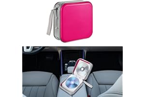 Wedcool 48 Capacity CD Case, CD Holder Case, Portable DVD Hard Plastic Case Holder with Nylon Zipper Wallet, Protective DVD S
