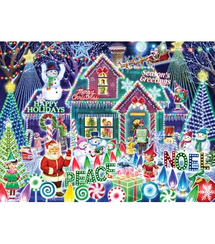 Vermont Christmas Company Puzzle 550 Pezzi - Snow Globes Natalizi - 61x45.7 Cm