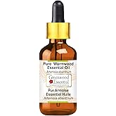 Greenwood Essential Wormwood Essential Oil (Artemisia Absinthium) with Glass Dropper | Pure | Non-Sticky | Non-Greasy | Lightweight | Men & Women | All Skin Types | Steam Distilled 30ml (1 oz)