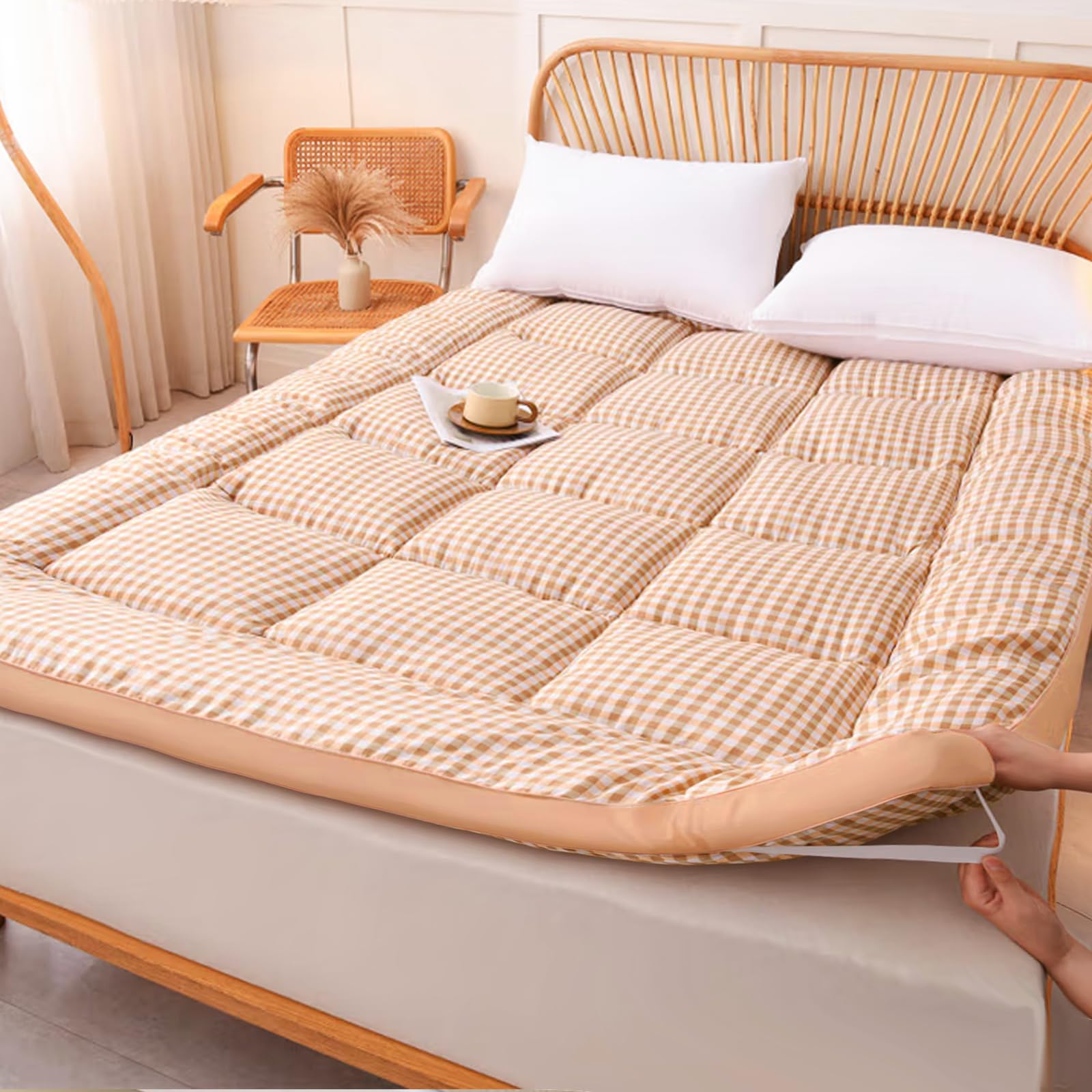 Photo 1 of *USED*
Thick Mattress Topper Twin Size - Non-Slip Mattress Pad Cover for Back Pain Breathable Folding Sleeping Pad Machine Washable Mattress Protector (39x75 inch,Pink)