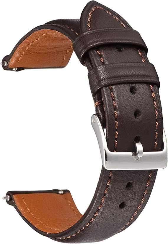 EACHE Cinturini per orologio in pelle marrone caffè per uomo Cinturini