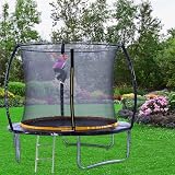 KANGA 8ft Trampoline with Enclosure, Ladder & Anchor Kit (Curved) Round view 3