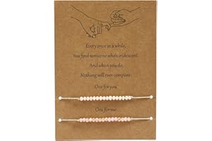 Elegance 11 designs Natural Crystal Friendship Bracelet Best Friend Bracelet for, Bracelets Adjustable for Couple Family Women Teen Girls Friendship gifts 2PC