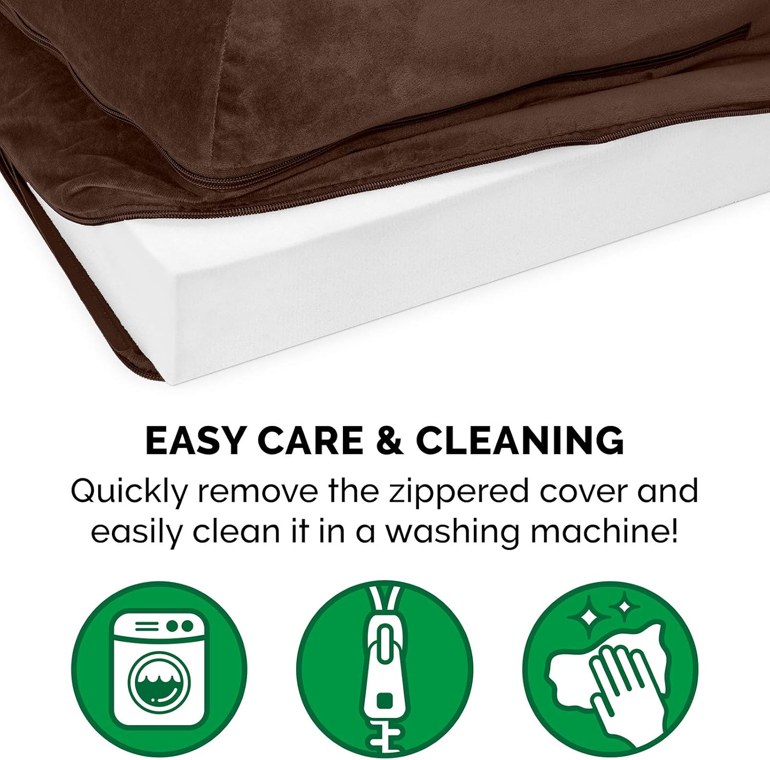 Furhaven Pet Dog Bed - Deluxe Orthopedic Plush Faux Fur and Velvet L Shaped Chaise Lounge Living Room Corner Couch Pet Bed with Removable Cover for Dogs and Cats, Sable Brown, Jumbo Plus : Pet Supplies