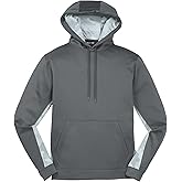 SPORT-TEK Youth Sport-Wick CamoHex Fleece Colorblock Hooded Pullover