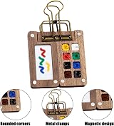 ZQuintuplian Pocket Watercolor Travel Kit, 12 Colors, 8 Wooden Grids view 3