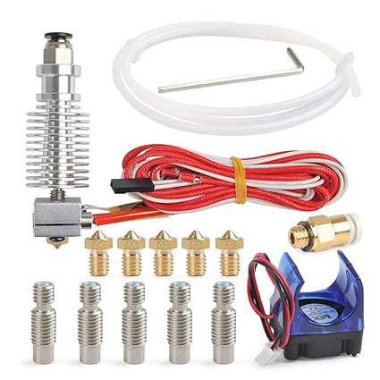 YOTINO J-Kopf Hotend Extruder für 1,75mm 12 3D Drucker V6 Makerbot RepRap mit 5 Stück Extruder Tube und 5 Stück Messing Extru