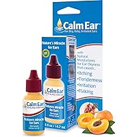 Calm Ear Drops for Itchy, Clogged, Irritated, and Dry Ears - All Natural Oil for Babies, Kids, Adults, Cats and Dogs - 14.7 m