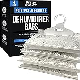 4 Pack Boat Dehumidifier Moisture Absorber Hanging Bags and Charcoal Smell Remove Damp Musty Smell | Basement Closet Home RV